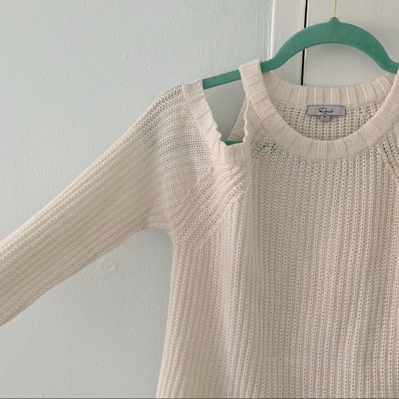 RAILS white Mika cold shoulder sweater top S - Picture 6 of 9